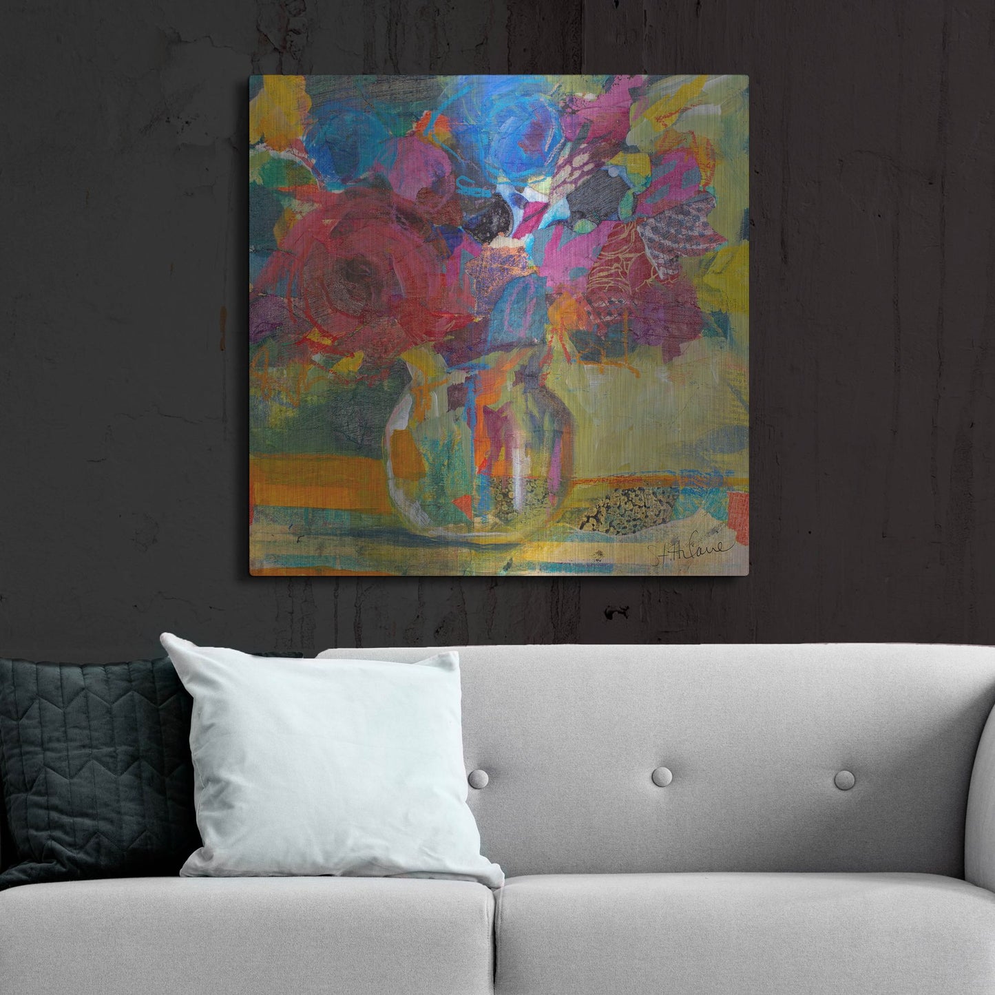 Luxe Metal Art 'Only In Dreams 1' by St. Hilaire Elizabeth, Metal Wall Art,36x36