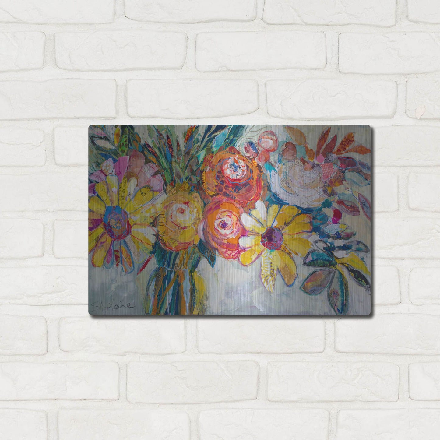 Luxe Metal Art 'Sunday Morning' by St. Hilaire Elizabeth, Metal Wall Art,16x12