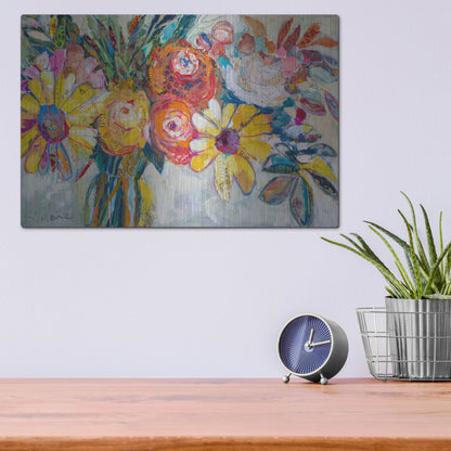 Luxe Metal Art 'Sunday Morning' by St. Hilaire Elizabeth, Metal Wall Art,16x12