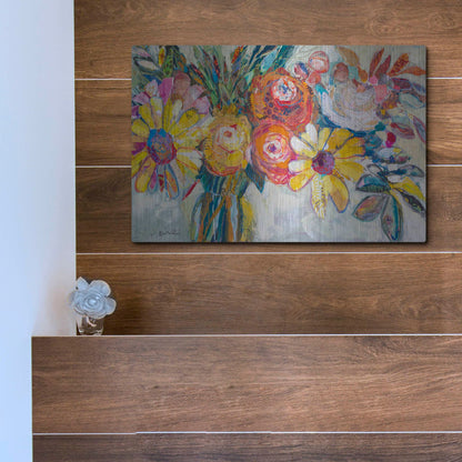 Luxe Metal Art 'Sunday Morning' by St. Hilaire Elizabeth, Metal Wall Art,16x12