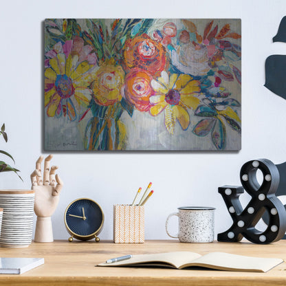 Luxe Metal Art 'Sunday Morning' by St. Hilaire Elizabeth, Metal Wall Art,16x12