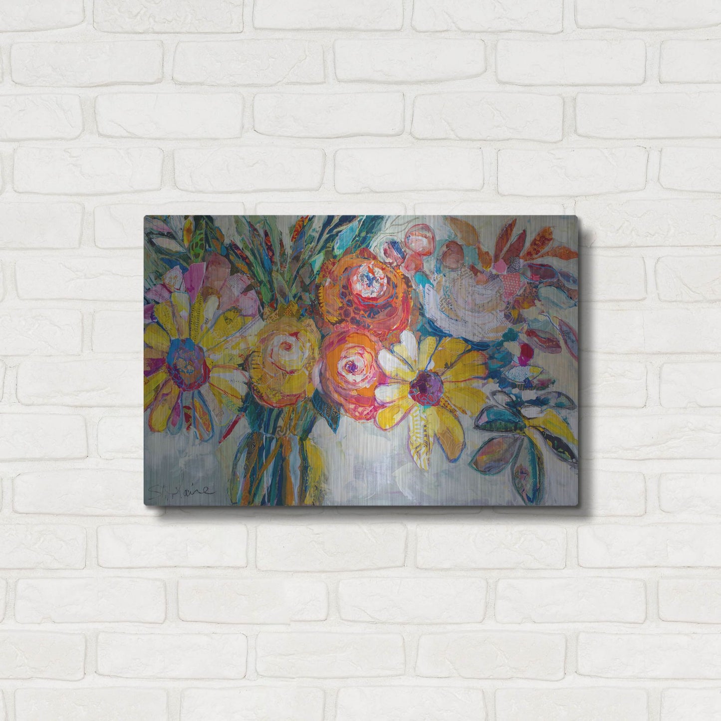 Luxe Metal Art 'Sunday Morning' by St. Hilaire Elizabeth, Metal Wall Art,24x16