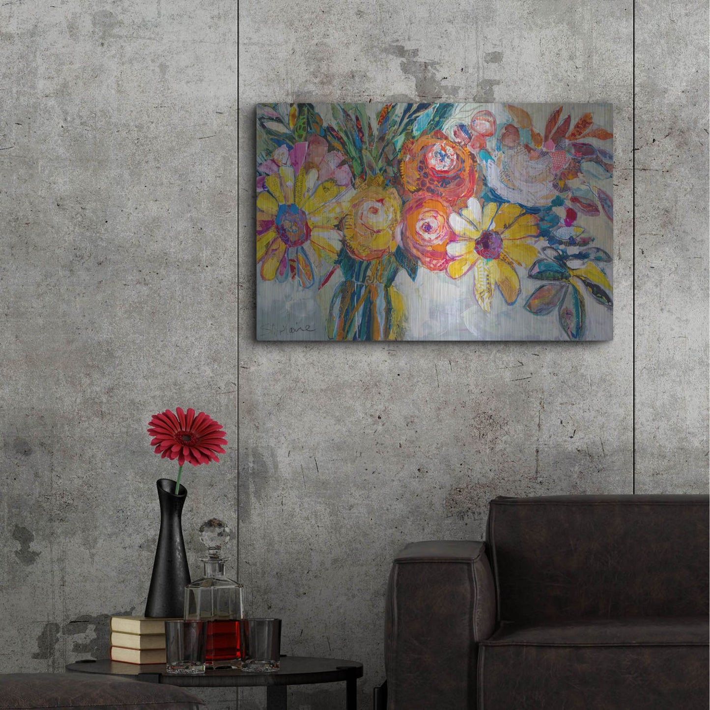 Luxe Metal Art 'Sunday Morning' by St. Hilaire Elizabeth, Metal Wall Art,36x24