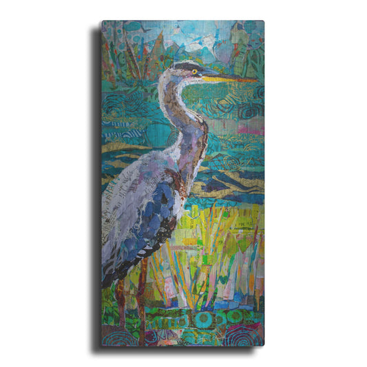 Luxe Metal Art 'Great Blue Heron 2' by St. Hilaire Elizabeth, Metal Wall Art