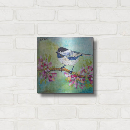 Luxe Metal Art 'Chirpy Chickadee' by St. Hilaire Elizabeth, Metal Wall Art,12x12