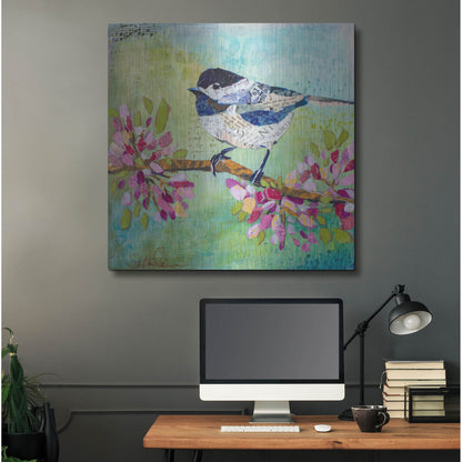 Luxe Metal Art 'Chirpy Chickadee' by St. Hilaire Elizabeth, Metal Wall Art,36x36