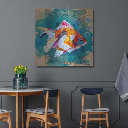 Luxe Metal Art 'Fan Tail Fantasy' by St. Hilaire Elizabeth, Metal Wall Art,36x36