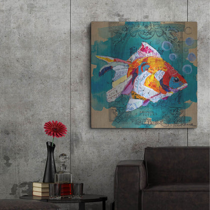 Luxe Metal Art 'Fan Tail Fantasy' by St. Hilaire Elizabeth, Metal Wall Art,36x36