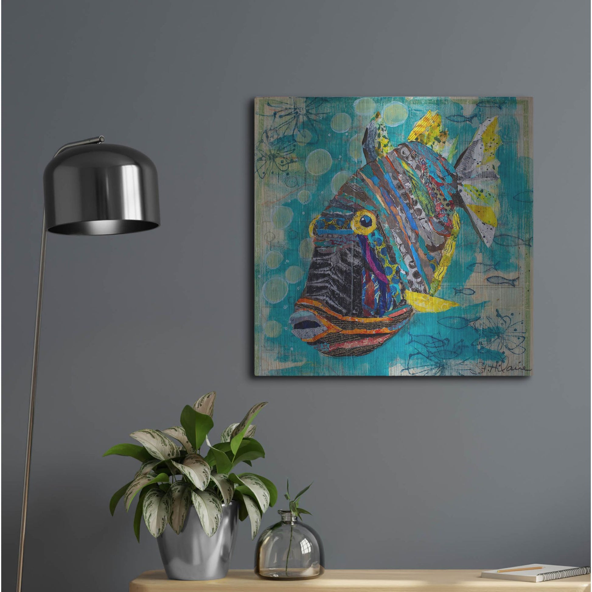 Luxe Metal Art 'Reef Fish' by St. Hilaire Elizabeth, Metal Wall Art,24x24