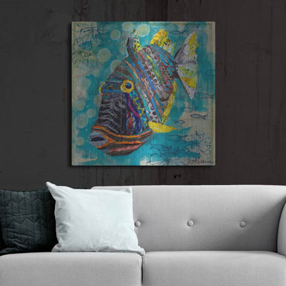 Luxe Metal Art 'Reef Fish' by St. Hilaire Elizabeth, Metal Wall Art,36x36