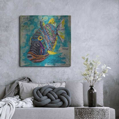 Luxe Metal Art 'Reef Fish' by St. Hilaire Elizabeth, Metal Wall Art,36x36