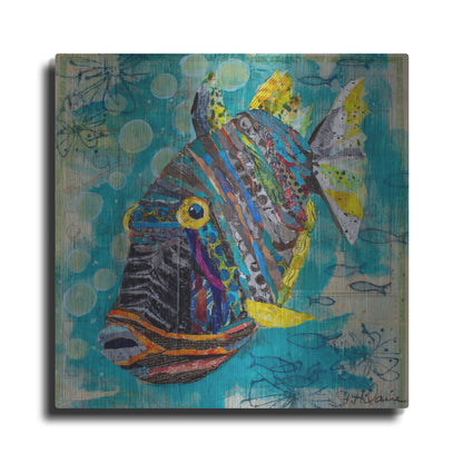 Luxe Metal Art 'Reef Fish' by St. Hilaire Elizabeth, Metal Wall Art