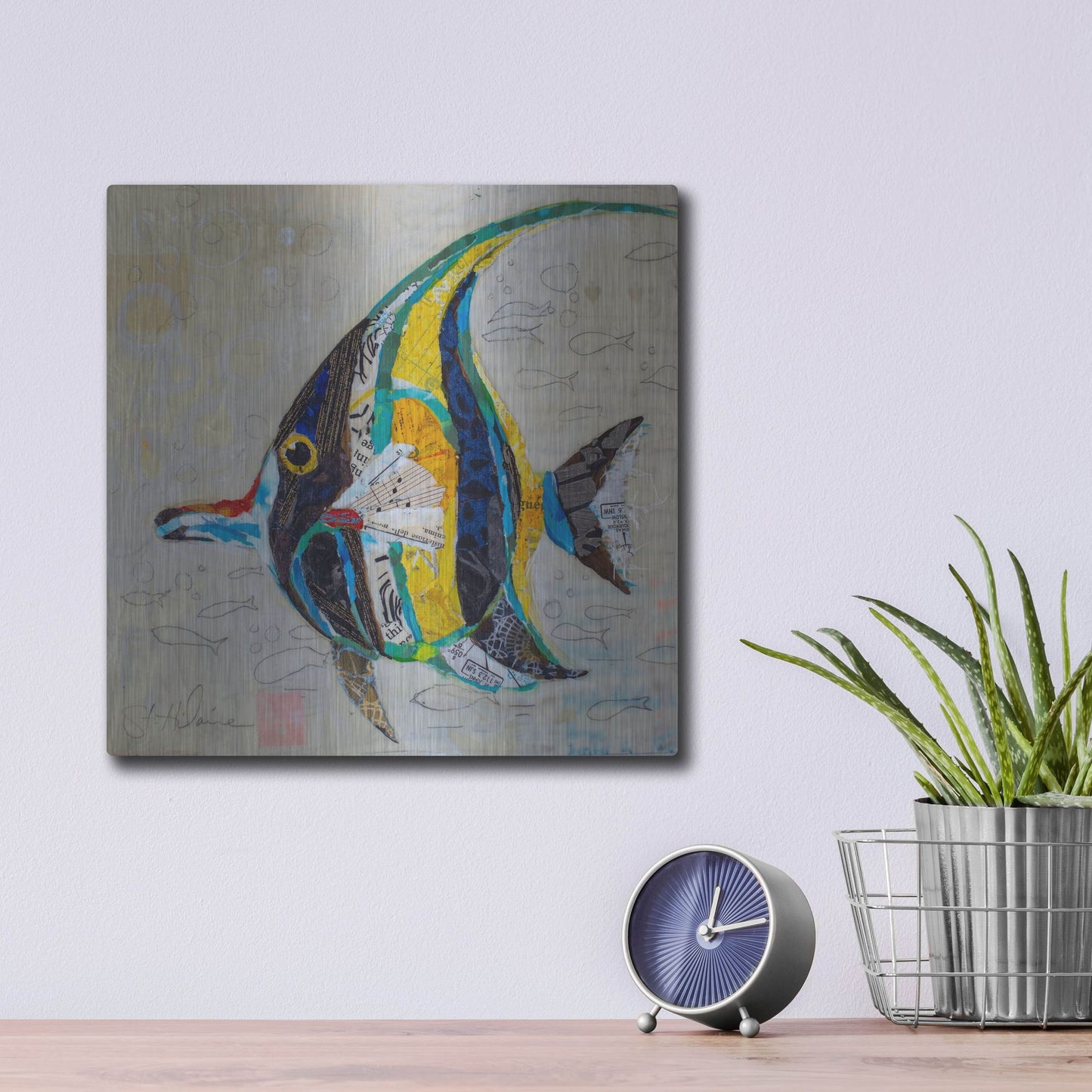 Luxe Metal Art 'Moorish Idol' by St. Hilaire Elizabeth, Metal Wall Art,12x12