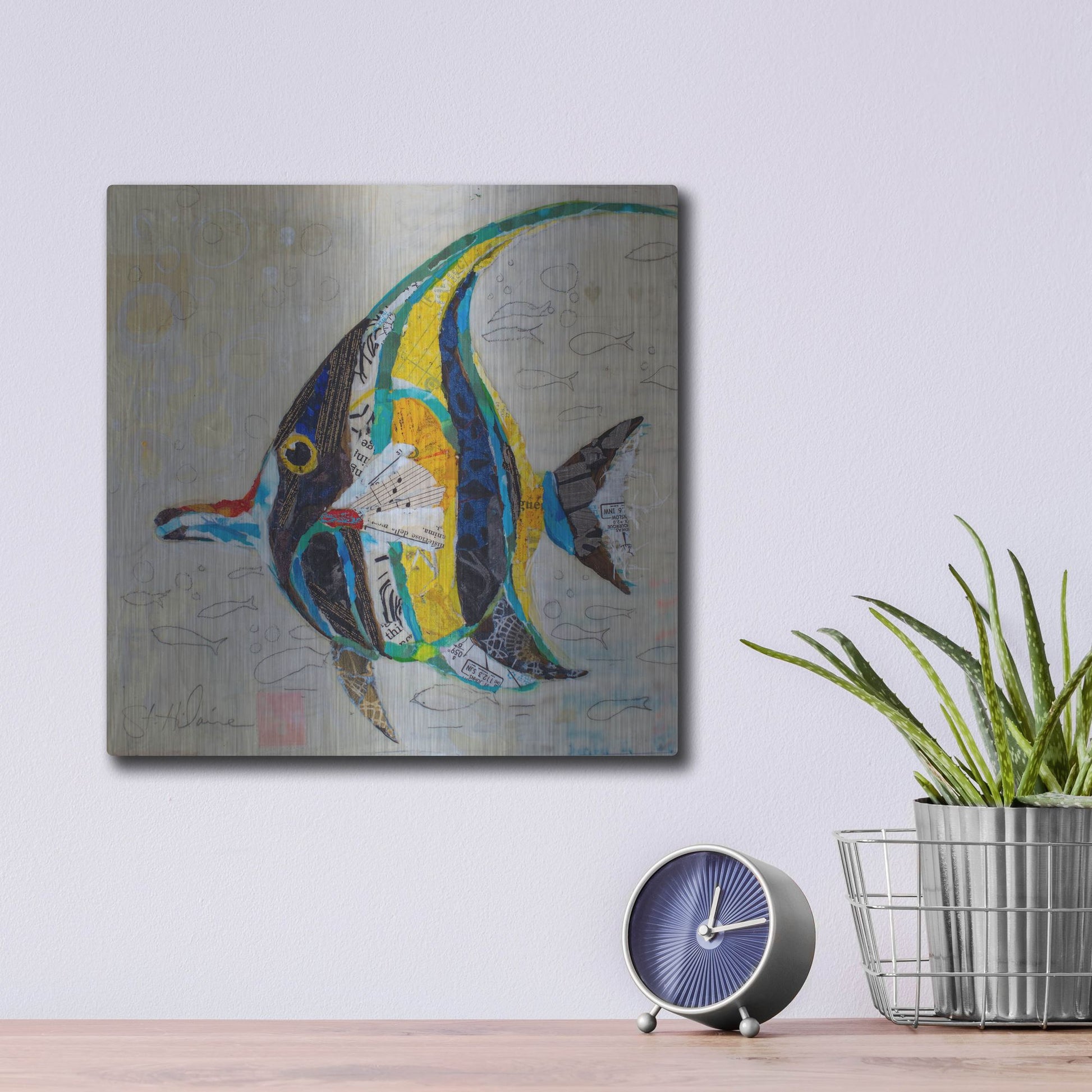 Luxe Metal Art 'Moorish Idol' by St. Hilaire Elizabeth, Metal Wall Art,12x12