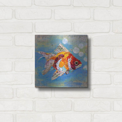 Luxe Metal Art 'Fish Tale' by St. Hilaire Elizabeth, Metal Wall Art,12x12