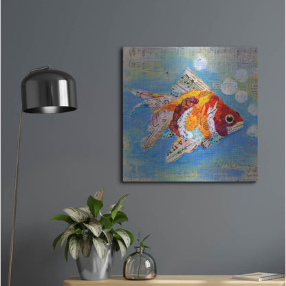 Luxe Metal Art 'Fish Tale' by St. Hilaire Elizabeth, Metal Wall Art,24x24