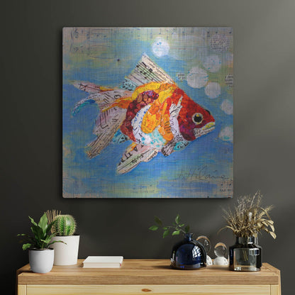 Luxe Metal Art 'Fish Tale' by St. Hilaire Elizabeth, Metal Wall Art,24x24