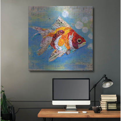 Luxe Metal Art 'Fish Tale' by St. Hilaire Elizabeth, Metal Wall Art,36x36