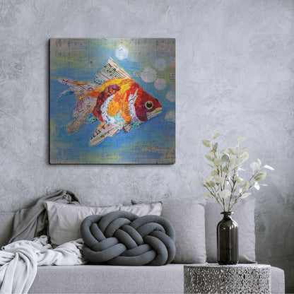 Luxe Metal Art 'Fish Tale' by St. Hilaire Elizabeth, Metal Wall Art,36x36