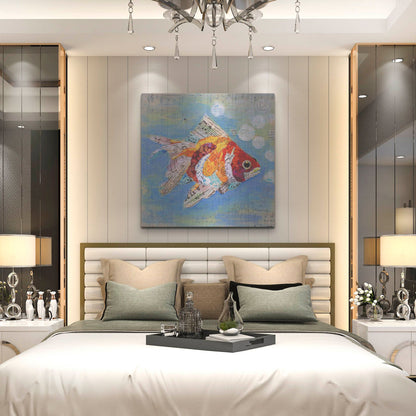 Luxe Metal Art 'Fish Tale' by St. Hilaire Elizabeth, Metal Wall Art,36x36