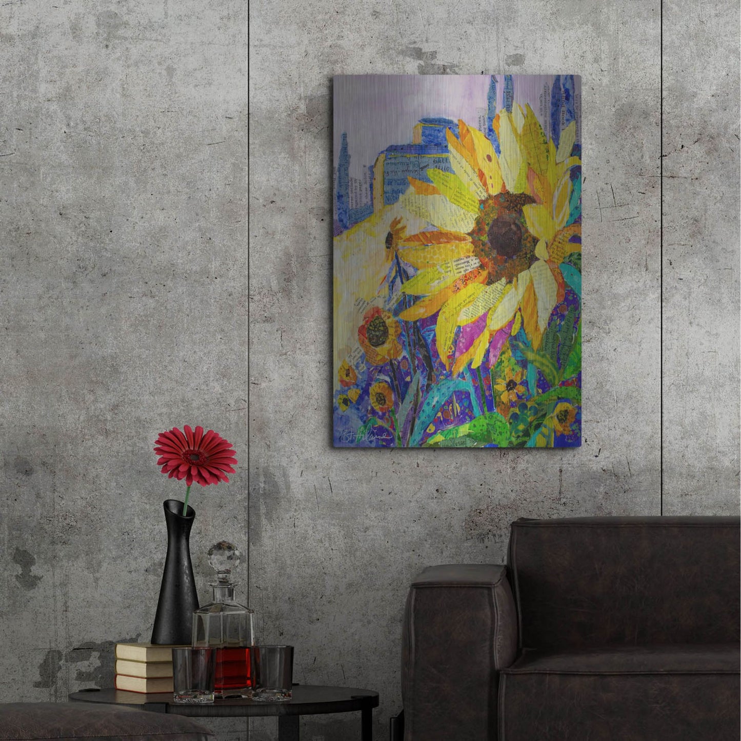 Luxe Metal Art 'Tuscan Sun' by St. Hilaire Elizabeth, Metal Wall Art,24x36