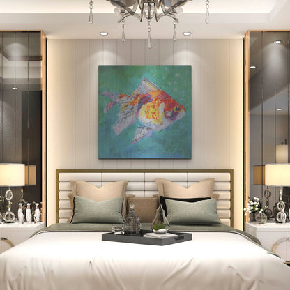 Luxe Metal Art 'Just Keep Swimming' by St. Hilaire Elizabeth, Metal Wall Art,36x36