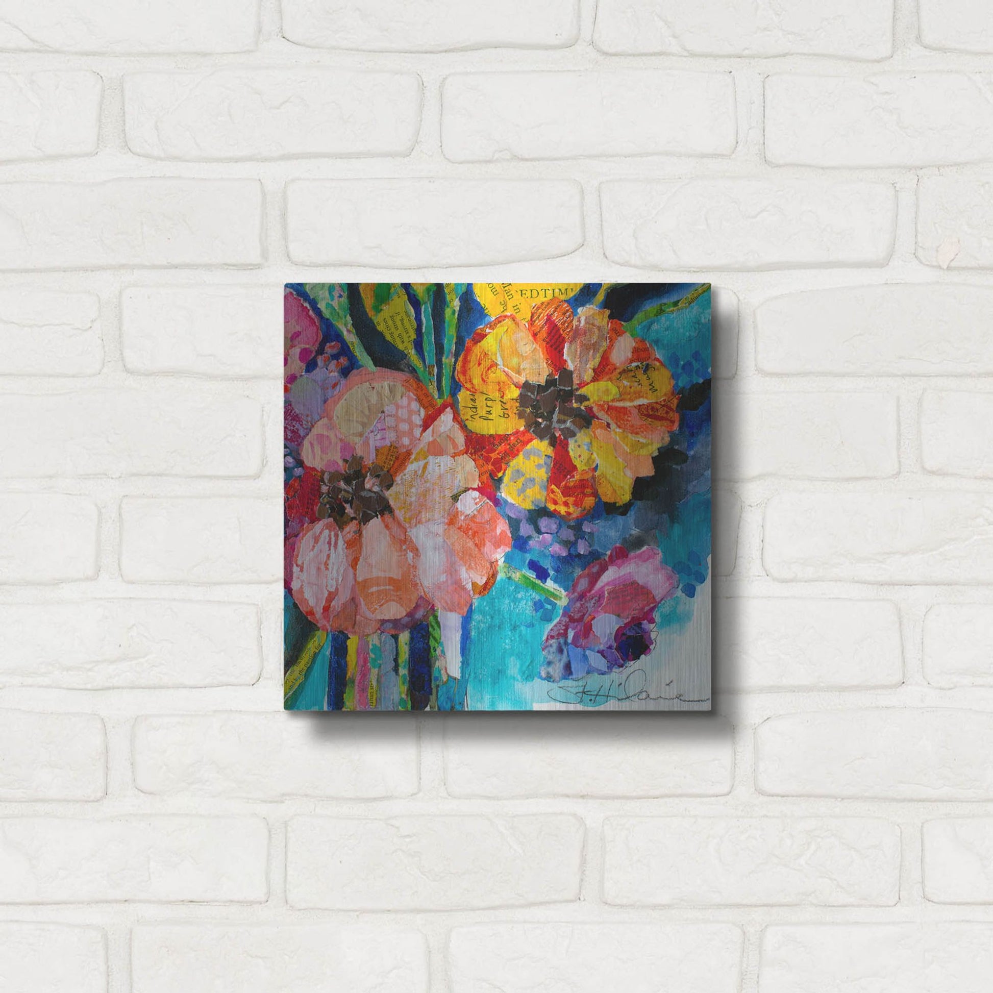 Luxe Metal Art 'Summer Dreams' by St. Hilaire Elizabeth, Metal Wall Art,12x12