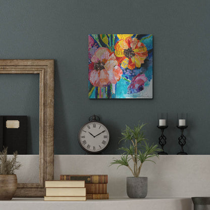 Luxe Metal Art 'Summer Dreams' by St. Hilaire Elizabeth, Metal Wall Art,12x12