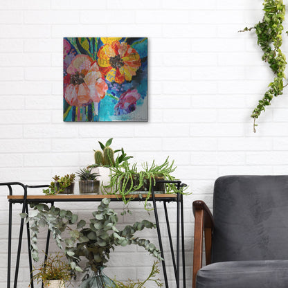 Luxe Metal Art 'Summer Dreams' by St. Hilaire Elizabeth, Metal Wall Art,12x12