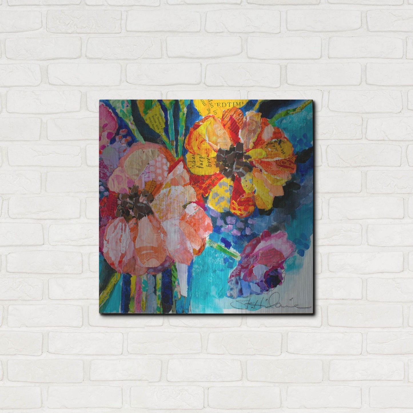 Luxe Metal Art 'Summer Dreams' by St. Hilaire Elizabeth, Metal Wall Art,24x24