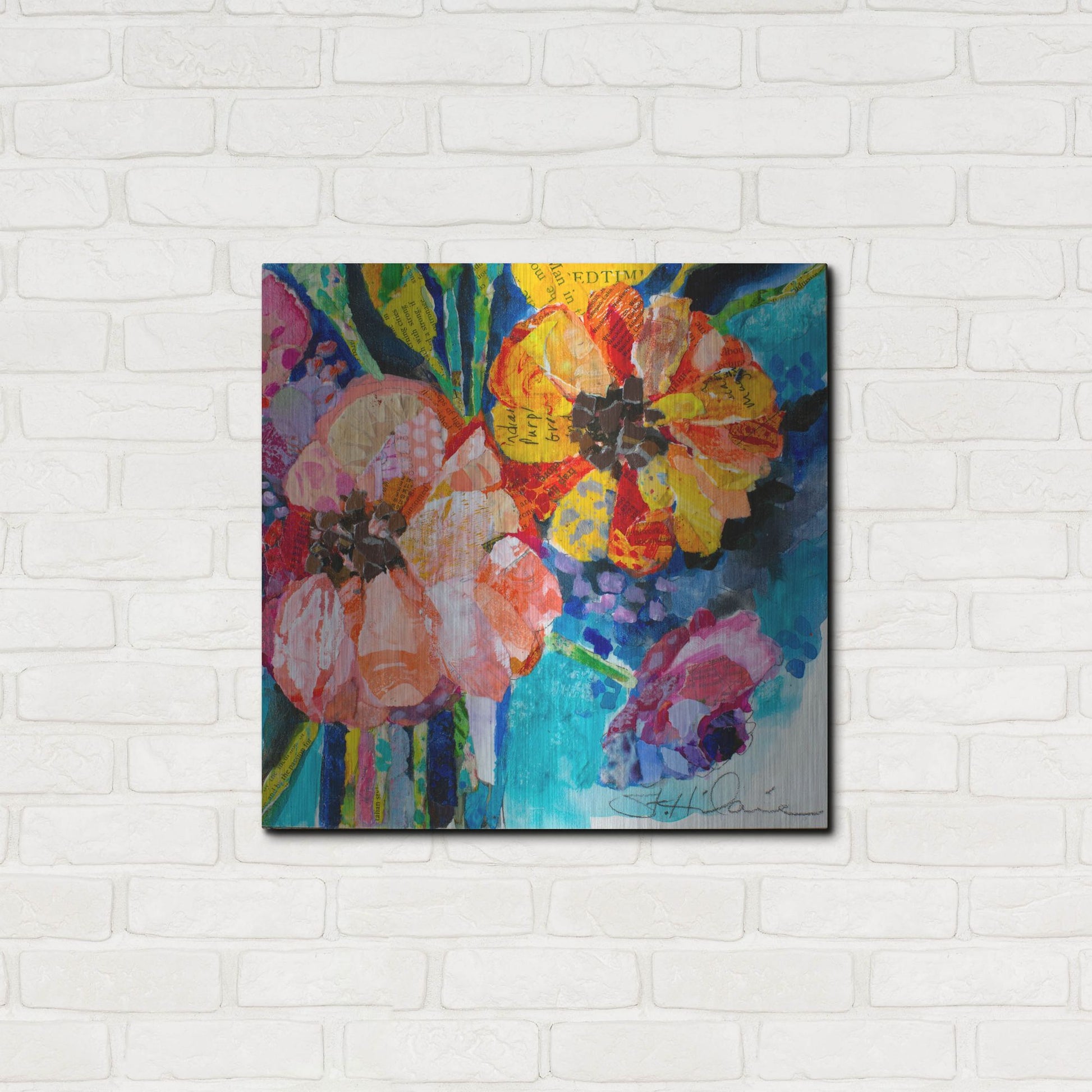 Luxe Metal Art 'Summer Dreams' by St. Hilaire Elizabeth, Metal Wall Art,24x24