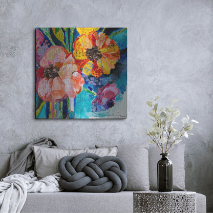 Luxe Metal Art 'Summer Dreams' by St. Hilaire Elizabeth, Metal Wall Art,36x36