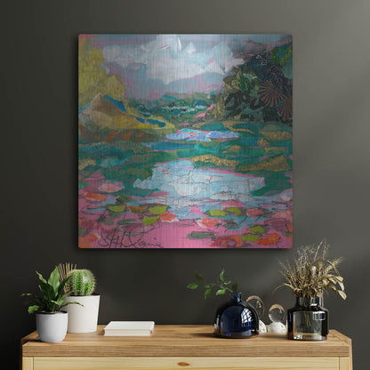 Luxe Metal Art 'River Morning 2' by St. Hilaire Elizabeth, Metal Wall Art,24x24