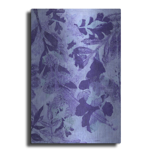 Luxe Metal Art 'Very Peri Botanical Print 2' by St. Hilaire Elizabeth, Metal Wall Art