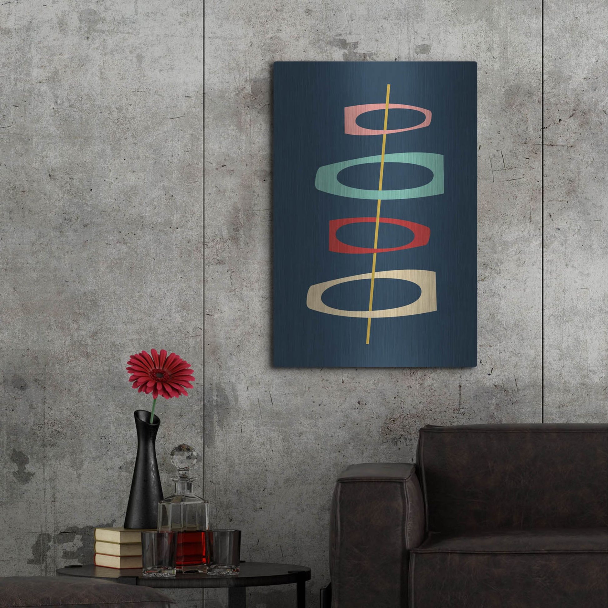 Luxe Metal Art 'Mid Century Modern' by Gary Williams, Metal Wall Art,24x36