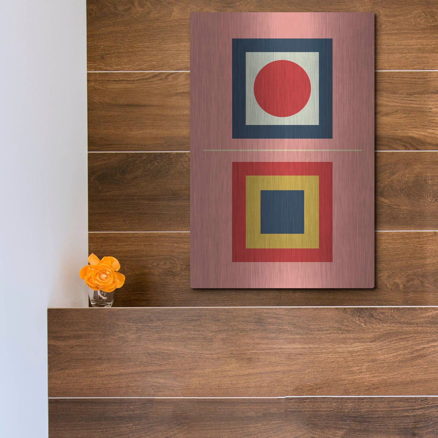 Luxe Metal Art 'Mid Century Modern 6' by Gary Williams, Metal Wall Art,12x16