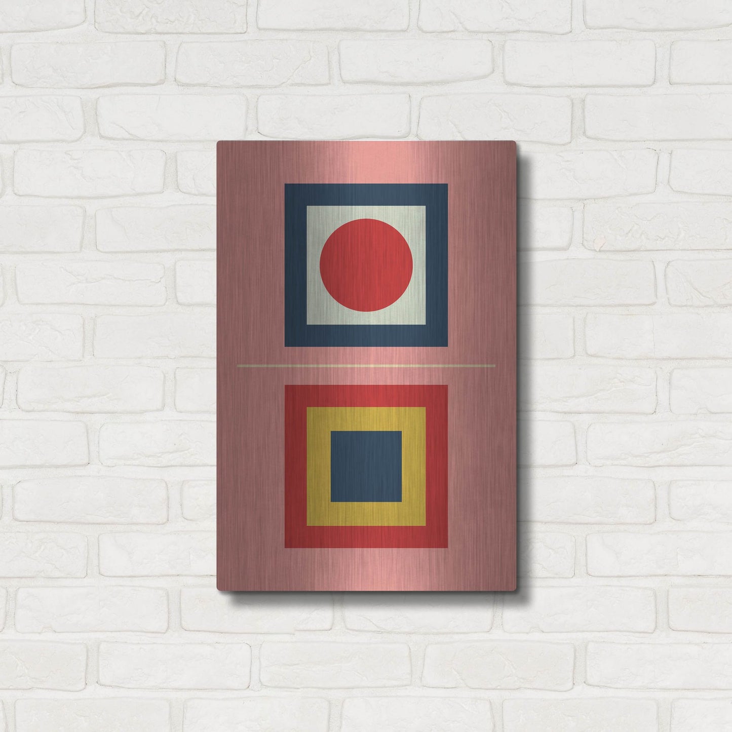 Luxe Metal Art 'Mid Century Modern 6' by Gary Williams, Metal Wall Art,16x24