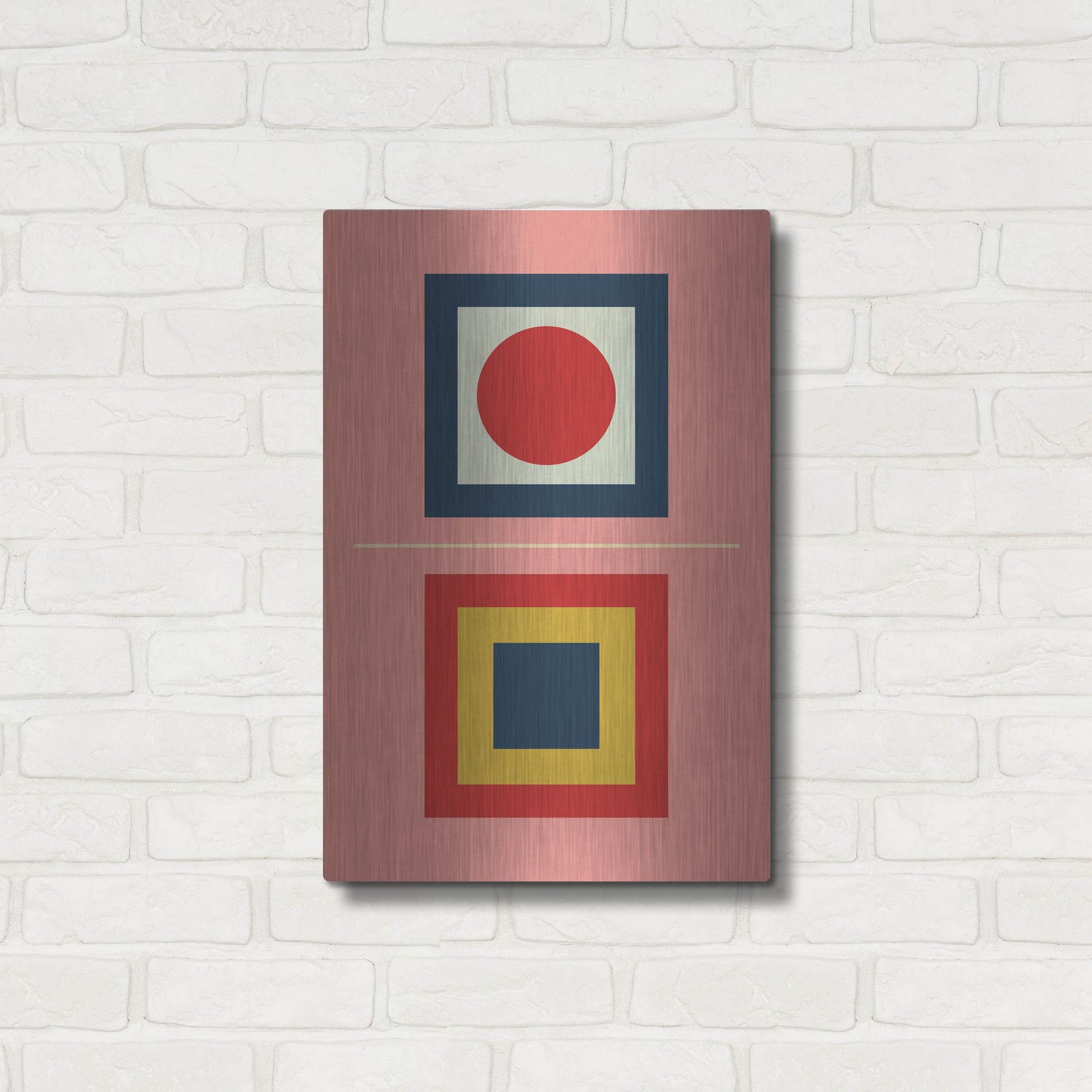 Luxe Metal Art 'Mid Century Modern 6' by Gary Williams, Metal Wall Art,16x24