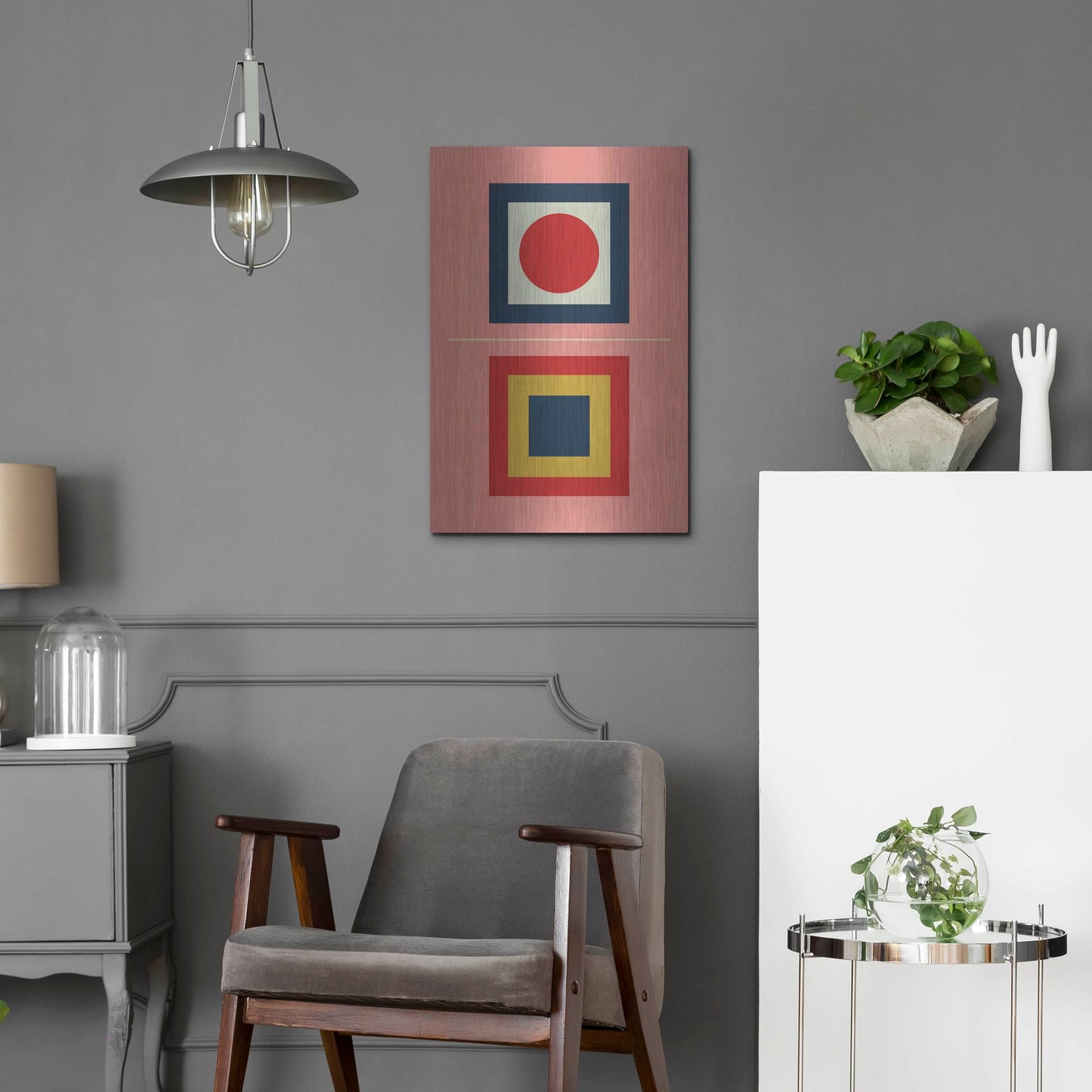 Luxe Metal Art 'Mid Century Modern 6' by Gary Williams, Metal Wall Art,16x24