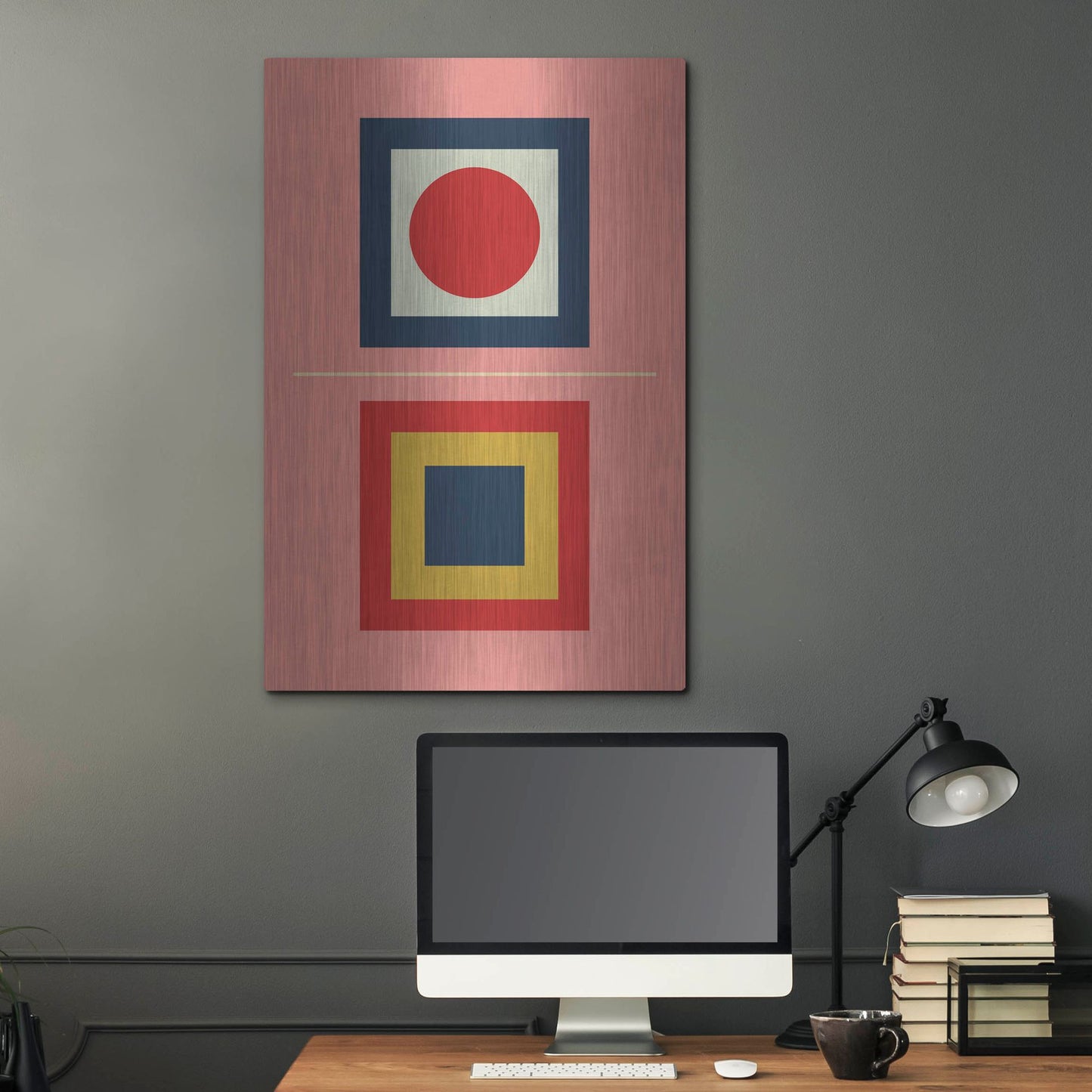 Luxe Metal Art 'Mid Century Modern 6' by Gary Williams, Metal Wall Art,24x36