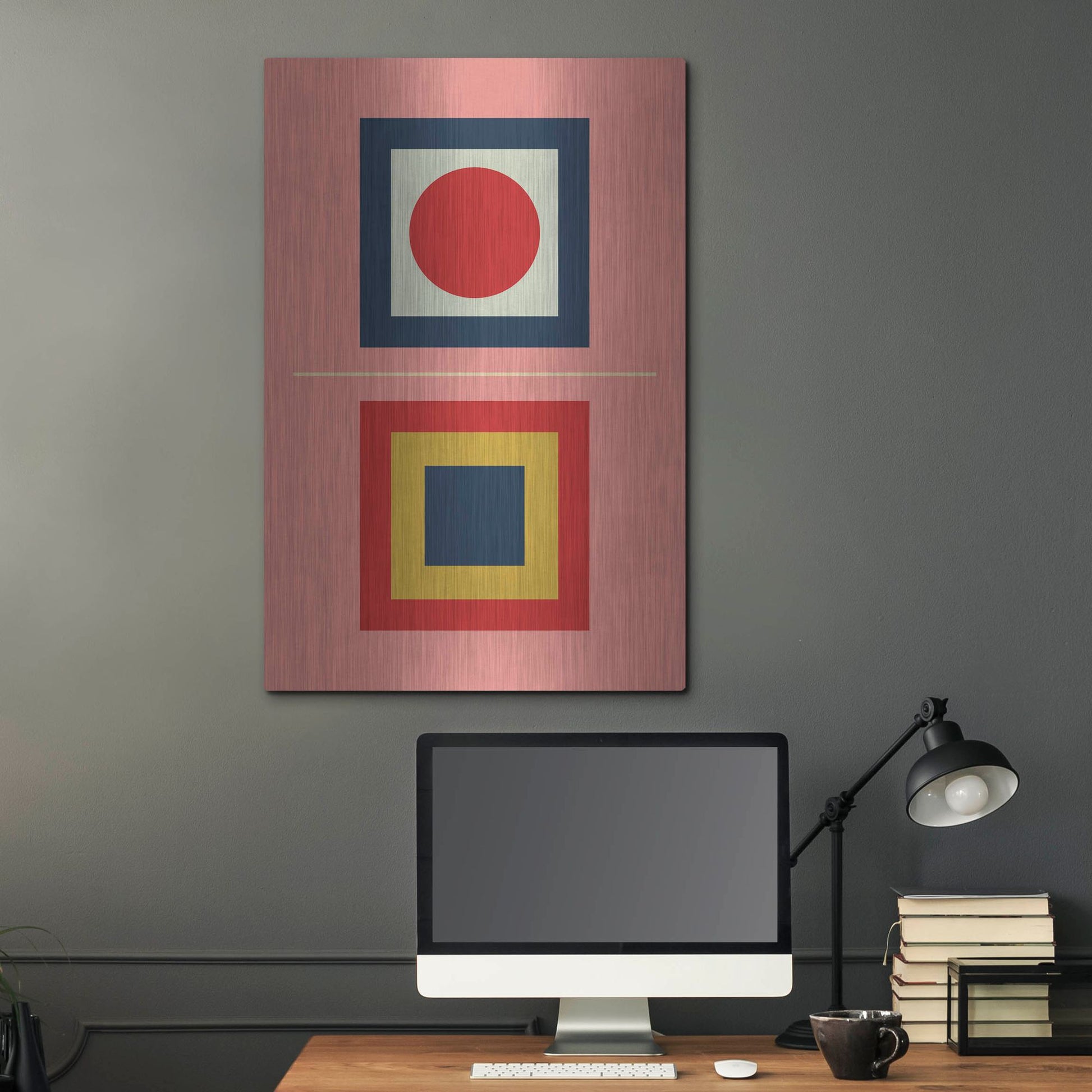 Luxe Metal Art 'Mid Century Modern 6' by Gary Williams, Metal Wall Art,24x36