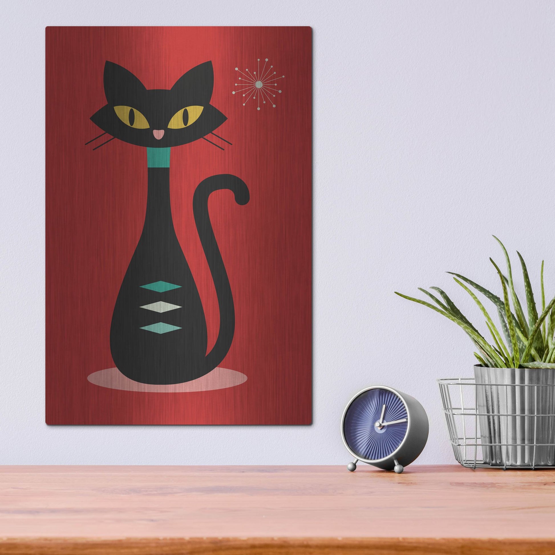 Luxe Metal Art 'Mid Century Modern 7' by Gary Williams, Metal Wall Art,12x16