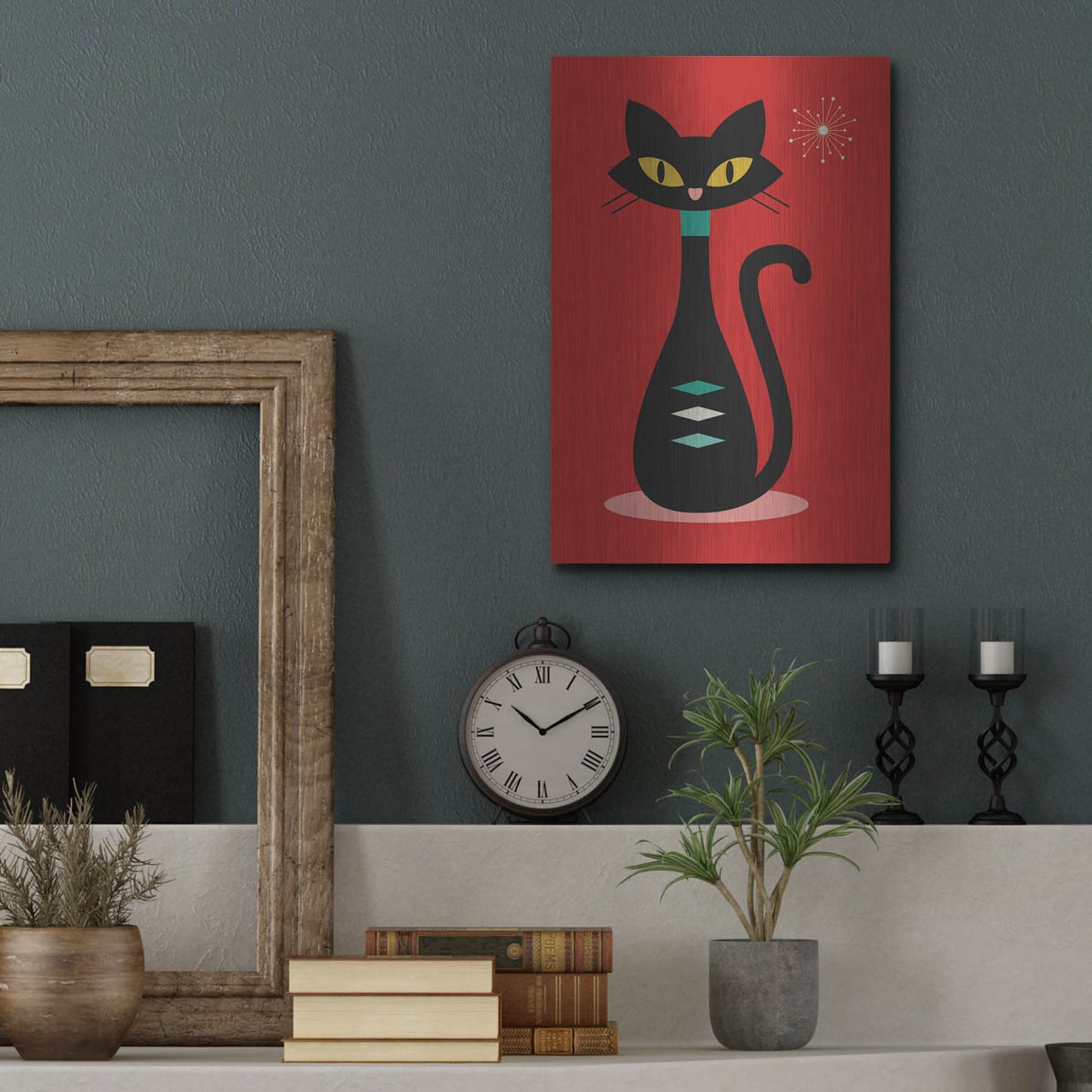 Luxe Metal Art 'Mid Century Modern 7' by Gary Williams, Metal Wall Art,12x16