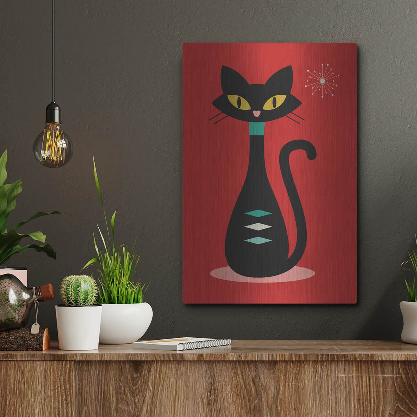 Luxe Metal Art 'Mid Century Modern 7' by Gary Williams, Metal Wall Art,12x16