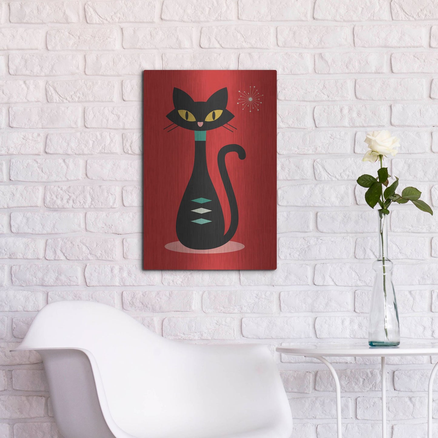 Luxe Metal Art 'Mid Century Modern 7' by Gary Williams, Metal Wall Art,16x24