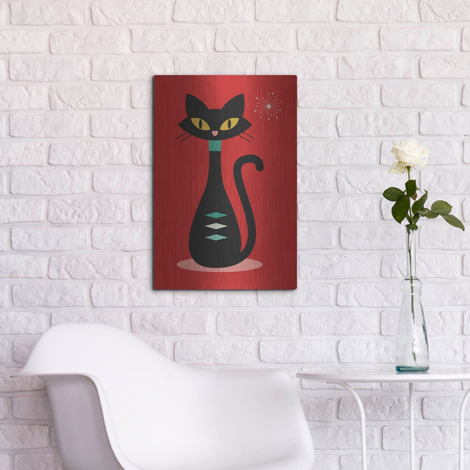 Luxe Metal Art 'Mid Century Modern 7' by Gary Williams, Metal Wall Art,16x24