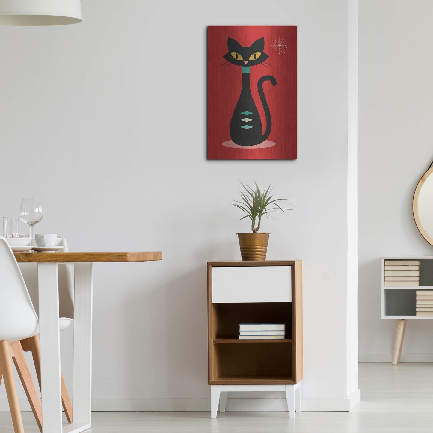 Luxe Metal Art 'Mid Century Modern 7' by Gary Williams, Metal Wall Art,16x24