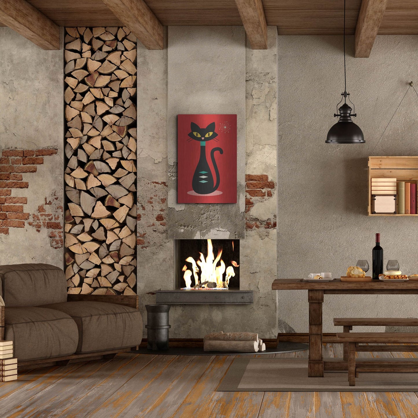 Luxe Metal Art 'Mid Century Modern 7' by Gary Williams, Metal Wall Art,24x36