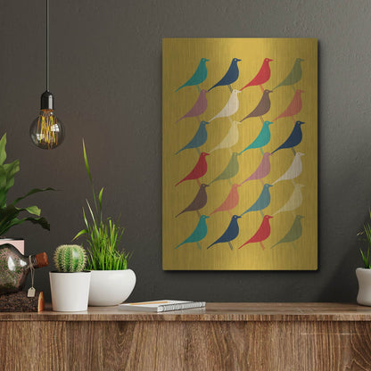 Luxe Metal Art 'Mid Century Modern 8' by Gary Williams, Metal Wall Art,12x16