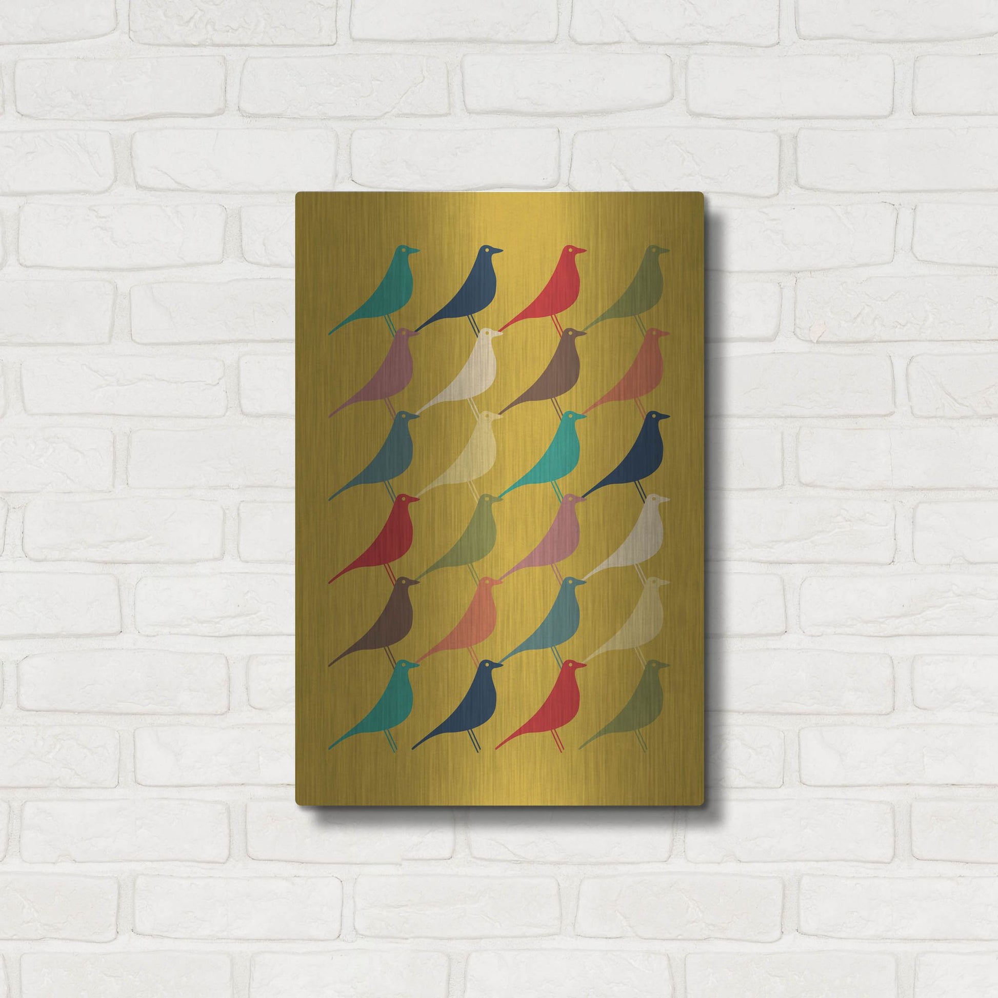 Luxe Metal Art 'Mid Century Modern 8' by Gary Williams, Metal Wall Art,16x24